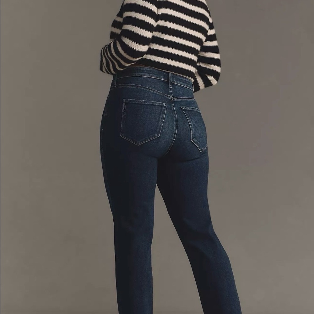 PAIGE The Cindy Raw-Hem High-Rise Straight-Leg Jeans